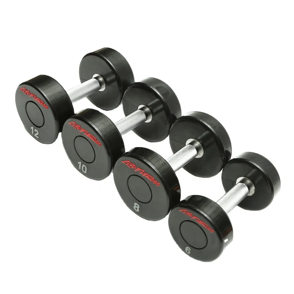 

Wholesale high quality round head CPU coat dumbbell 2.5-50kgs weights Cast iron Life fitness commercial dumbbells set