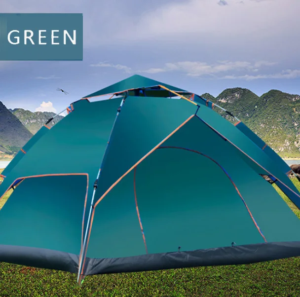 

Instagram Outdoor Supplies 3-4 Person Fully Automatic Beach Camping Spring Speed Open Double Single Layer Camping Tent, As picture