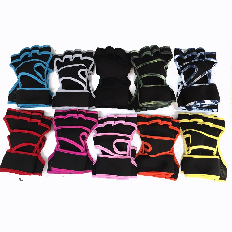 MKAS Promotion New Fashion Sport Workout  Glove Anti-Slip High Qualitygymnastic Hand Grips With Wrist Support Fitness Gloves