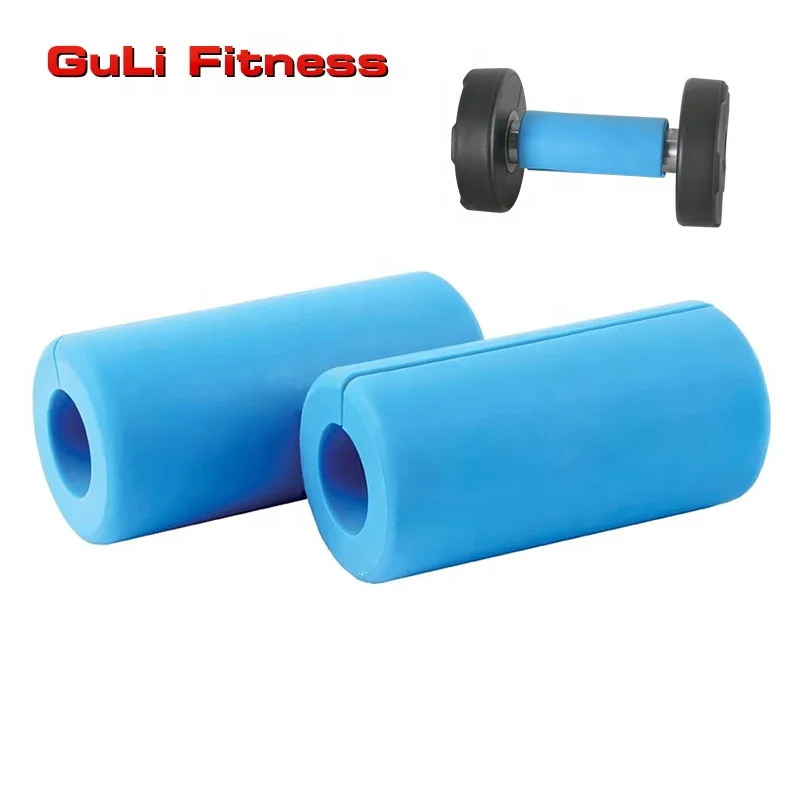 

Guli Wholesales OEM Colorful Adjustable Silicon Fat Dumbbell Barbell Fat Grips Thick Bar Non-slip Silicone Thick Fat Bar Grips, Blue/yellow