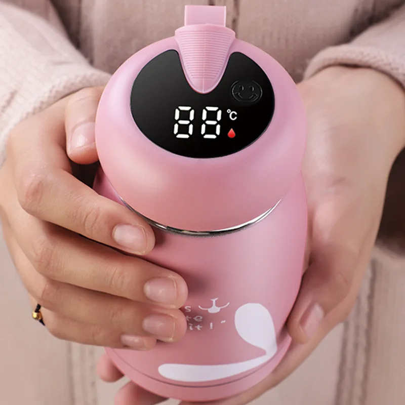 

New smart water bottle with LED temperature display hot bottle teacup mini, Multiple colour