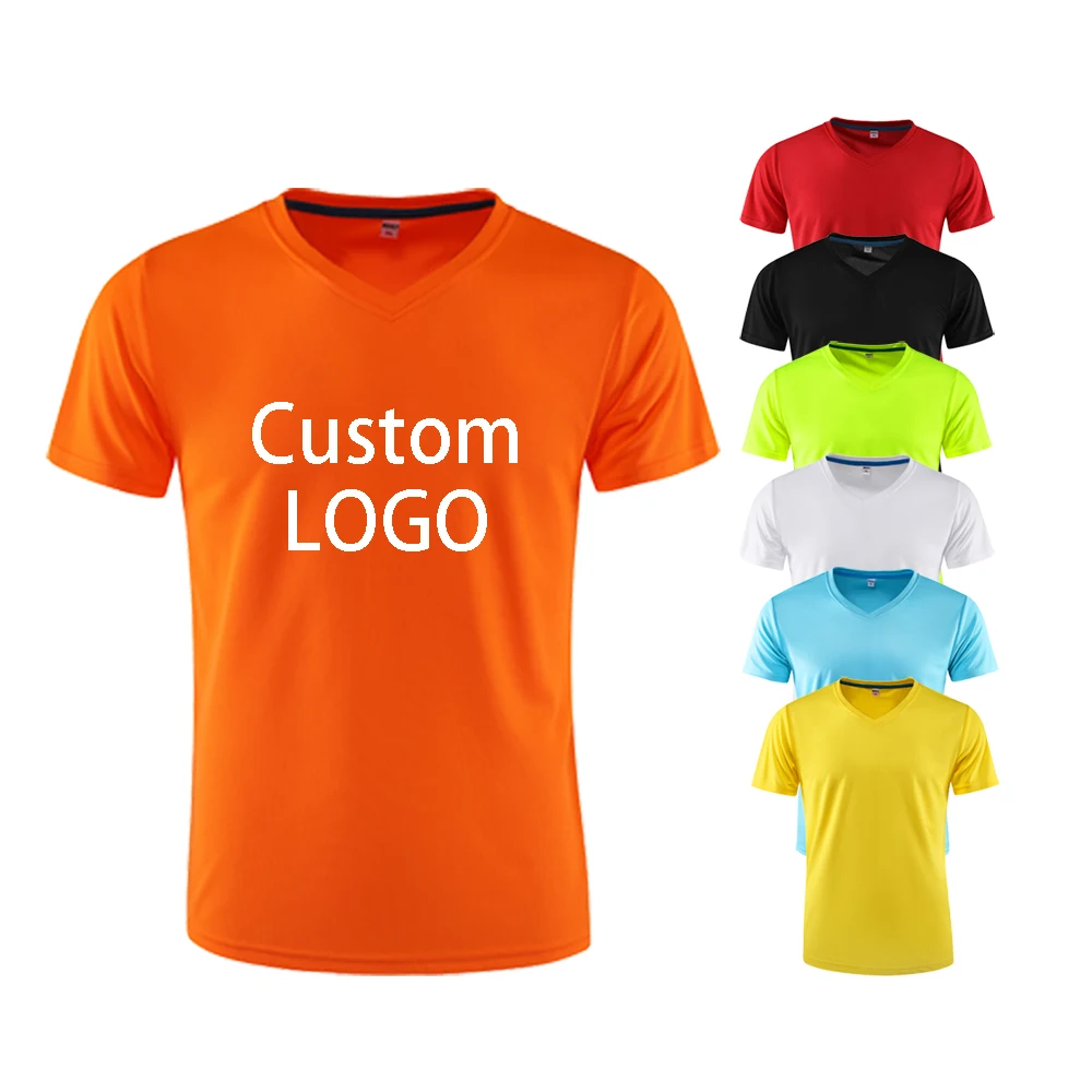 

Custom T Shirts Plus Size T-Shirts Polyester Blank Plain Quick Dry T-Shirt V Neck t-shirt for men