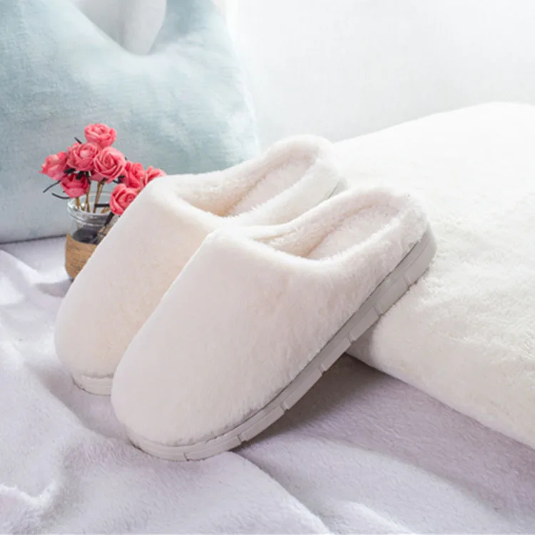 
Factory winter customized plush slippers house indoor home slippers for women 