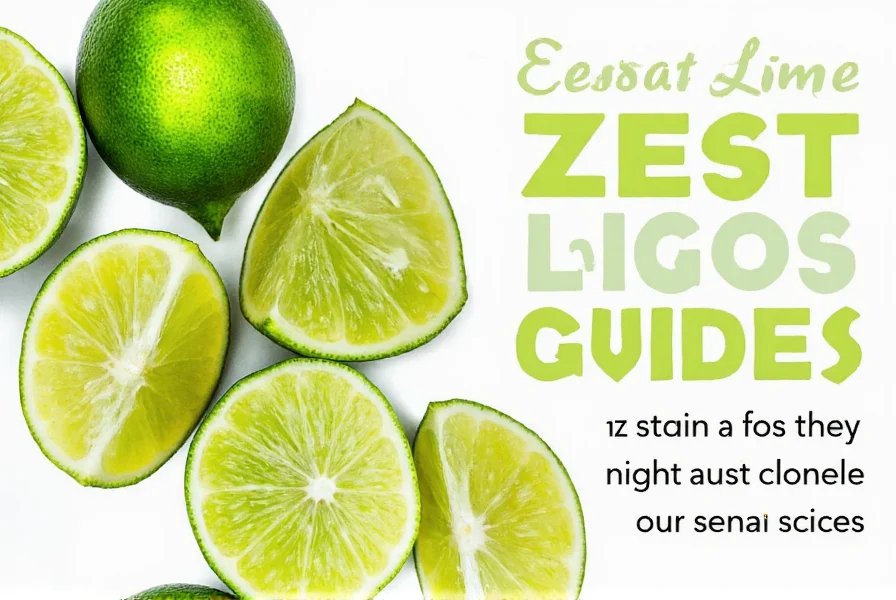 Key lime zest in baking
