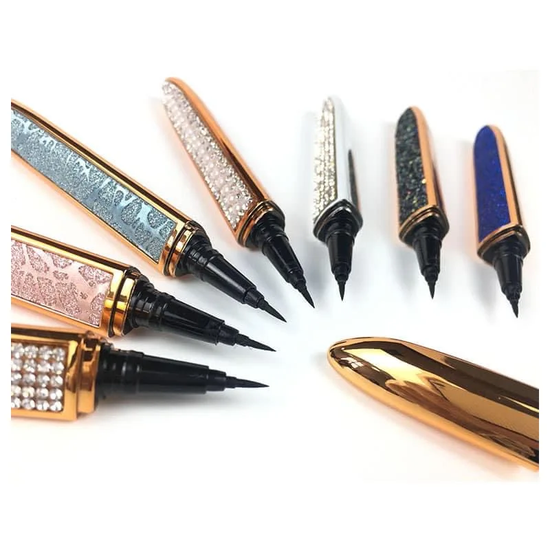 

Mikiwi 2021 new design black clear waterproof eyeline pencilr glue pen cosmetics oem eyelash glue pen, Black, white, clearcolor
