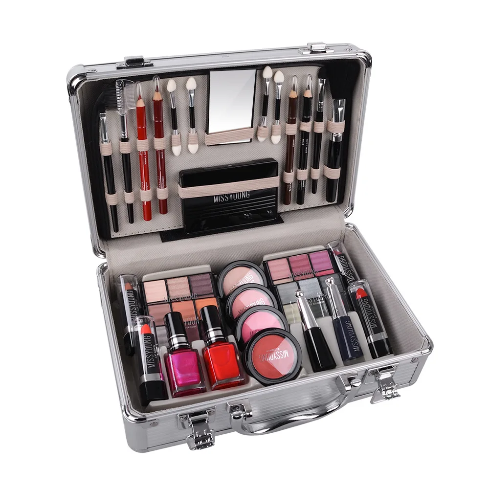 

Explosive Cosmetic Set Makeup Set Metal Makeup Box Blush Eye Shadow Nail Polish Lipstick Combination