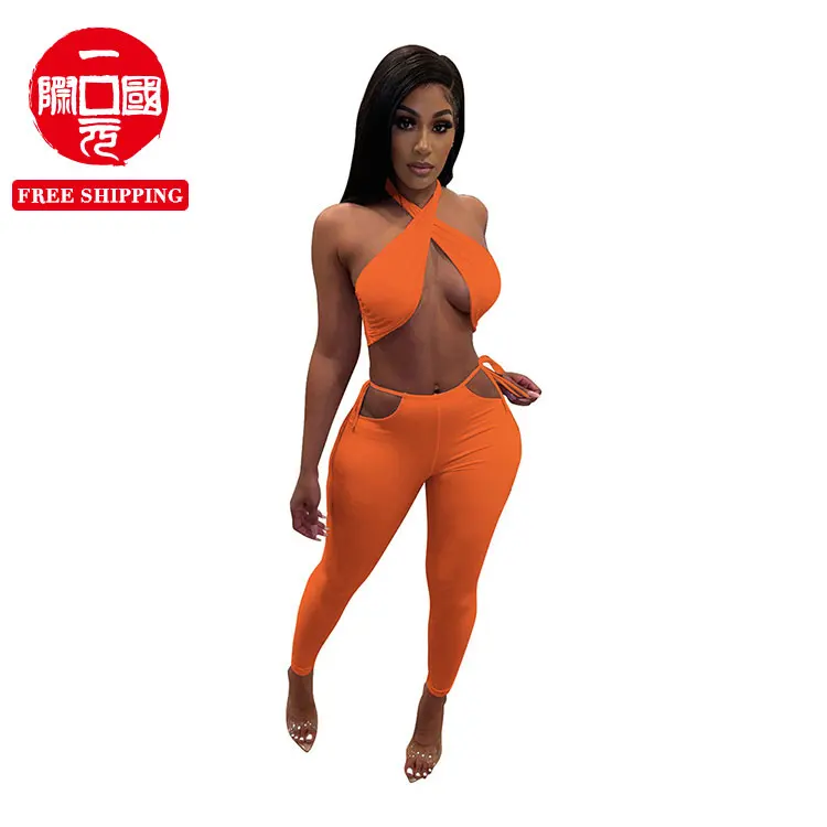 

European and American new sexy casual fashion solid color trouser women's suits