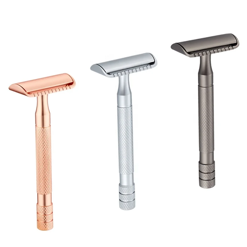 

Mens Straight Blades Safety Razor Brass Stainless Steel Double Edge Shaving Razor