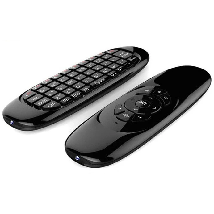 

Popular 2.4G Wireless C120 Mini Keyboard Remote Control TV Air Fly Mouse C120 for Android TV Box, Black