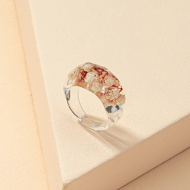 

Amazon Best Selling Dried Flower Band Rings Preserved Flower Resin Rings