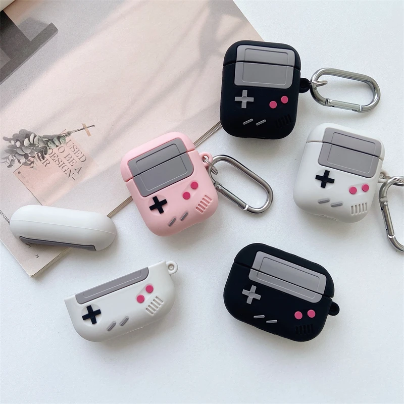 

2021 new Cute Game Player For Cartoon Airpods Case For earphone apple headphones Airpods1/2 pro Case Package Accessories