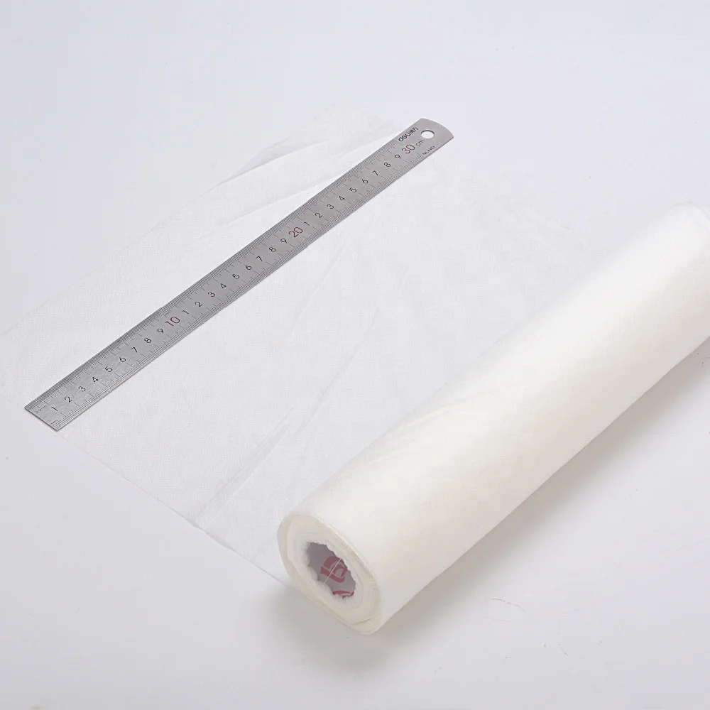 

PVA Cold water soluble Washing Away Embroidery Stabilizer nonwoven fabric for packing embroidery, White and black