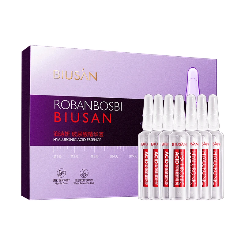 

BIUSAN Hyaluronic acid moisturizing serum cosmetic whitening skin care repairing facial serum, White