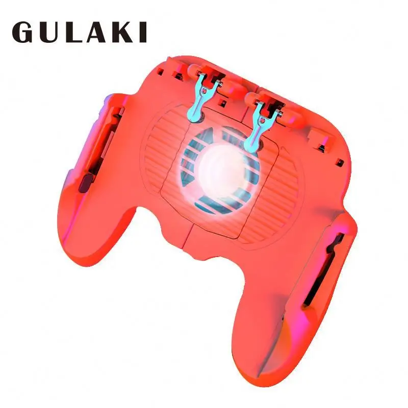 

For pubg gamepad REK6s 4-in-1 mobile game controller, Black, orange, red, blue