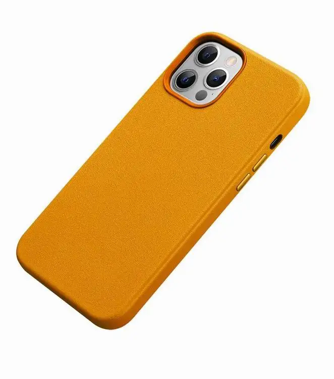 

MagSafe Leather Magnetic mobile phone case is suitable for iPhone 12 fall protection case Magnetic Materials Phone Cases