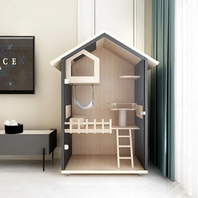 

Multi-functional solid wood Luxury Cabinet Furniture Cats Amusement Park Play Cat House