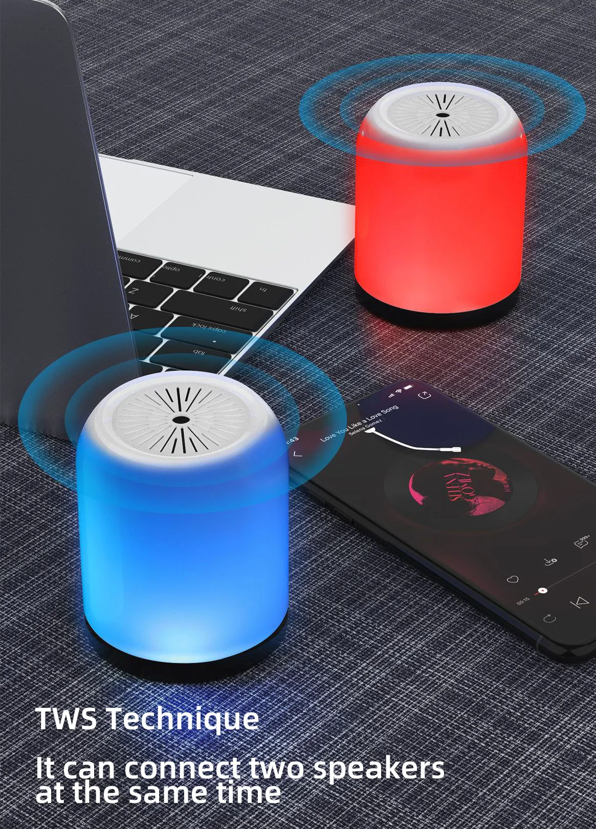 A11 colorful LED MINI Bluetooths Speaker with TF USB Wireless speaker Portable Music Sound Box Loud speakers For Phone - ANKUX.COM