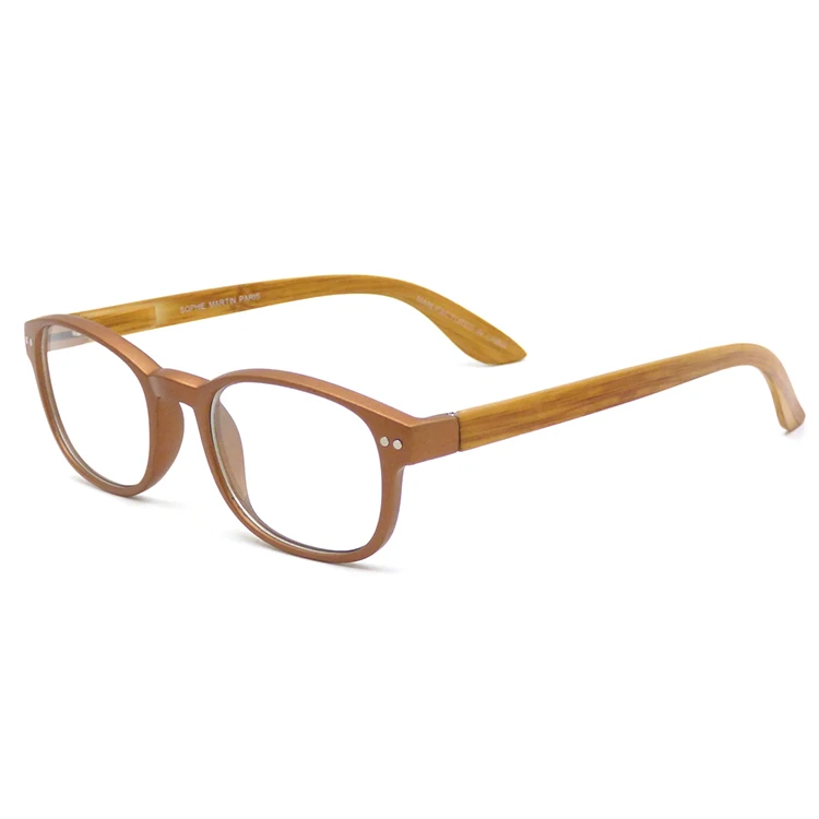 

China 90s Style Vintage Blue Light Blocking AC Lenses Glasses Reading Glasses, Tawny