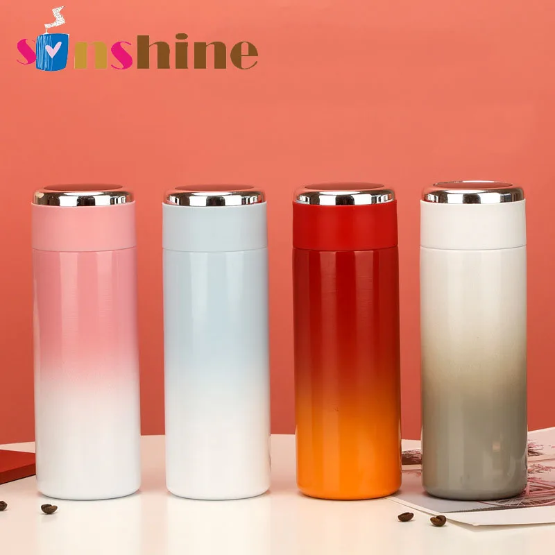 

2021 New Morandi Color 304 Stainless Steel Vacuum Flask with LED temperature display, As picture