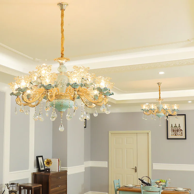 Hot Sale Indoor Decoration 220V De Cristal Lamp Pendant Ceiling Lighting Modern Luxury Crystal Chandelier