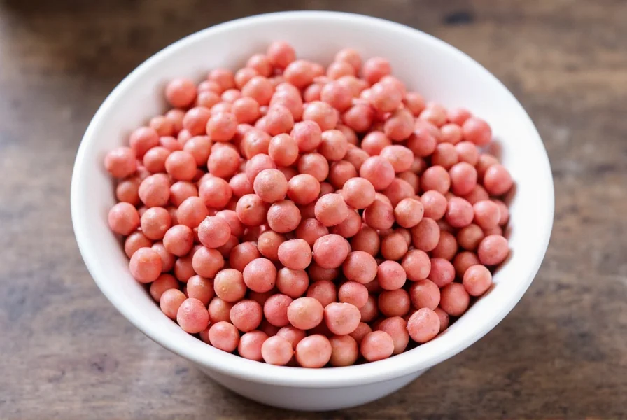 Pink peppercorns in a spice jar