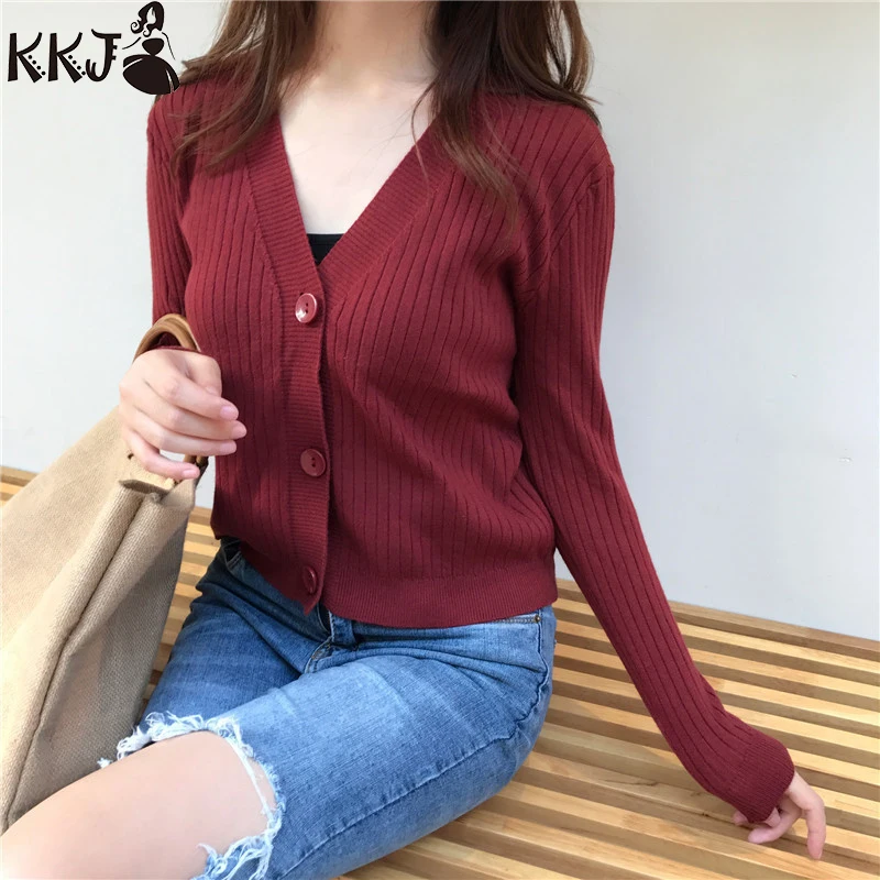 

2019 New Arrival Women Cardigan Top Light Weight Thin Open Front Knit Sweater Women's Cardigan with Button
