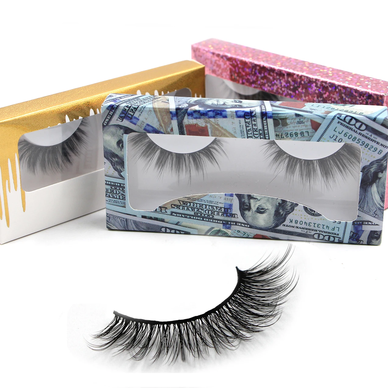 

3D Faux Mink Strip False Eyelash Eye Lash, Black