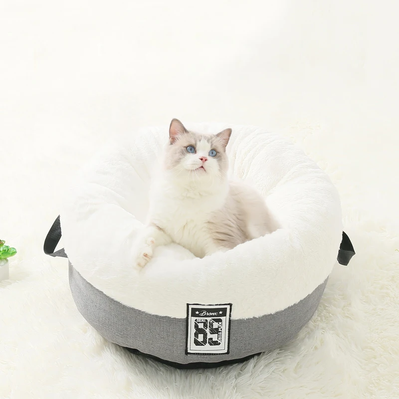 

Amazon Hot Style Pet Sofa Round Plush Winter Warm Dog Soft Nest Kennel, Photo