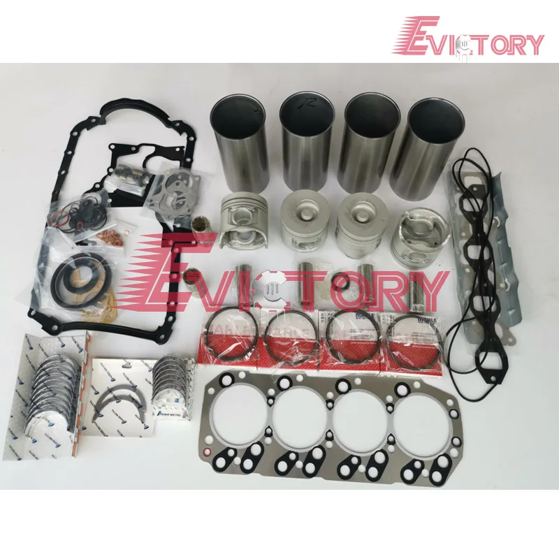 

4JH1-TC 4JH1T 4JH1 Engine overhaul rebuild kit piston + ring cylinder liner gasket bearing for Isuzu D-MAX