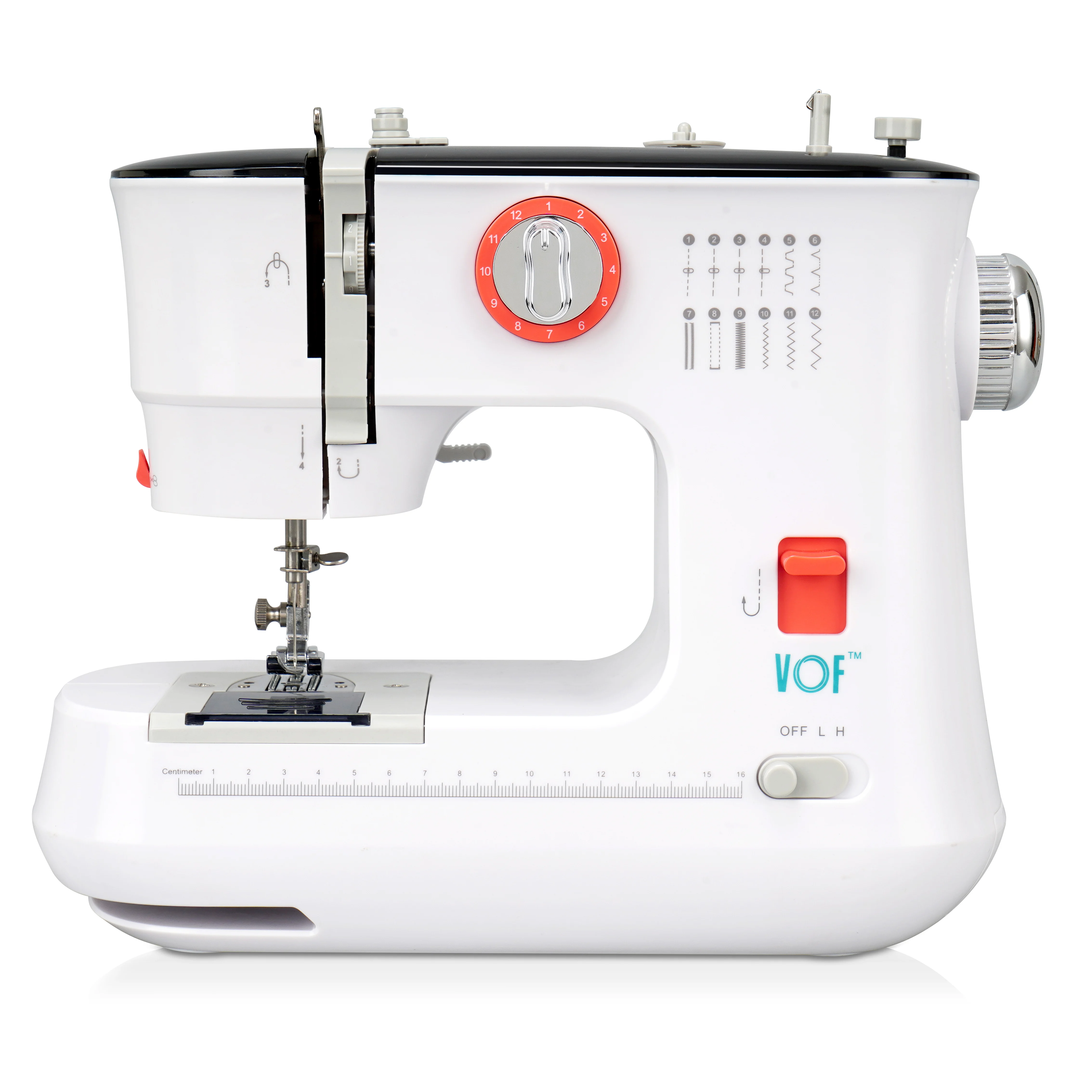 

VOF Hot sale model mini sewing machine electric FHSM 519 double line double needle function automatic pattern sewing machine