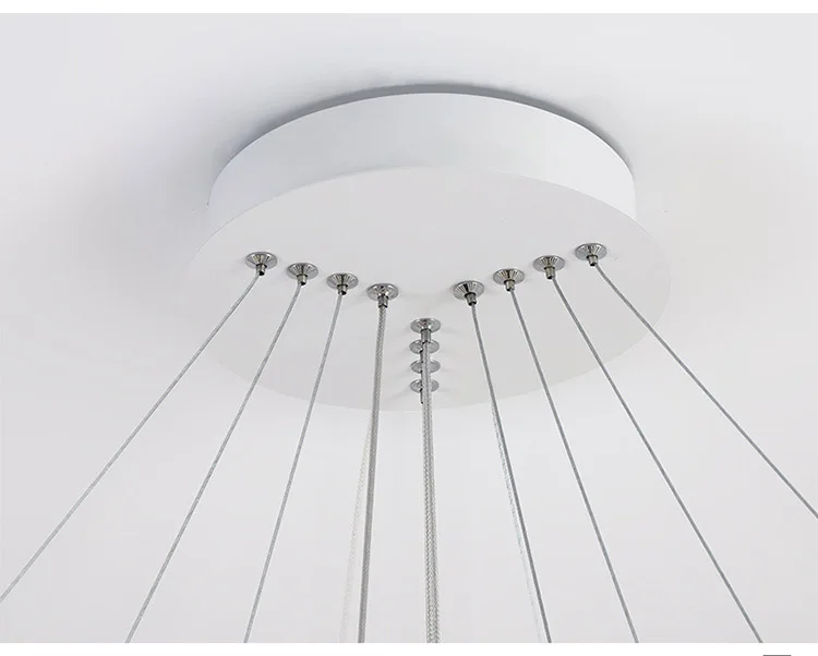 Round acrylic aluminum modern ring pendant lights chandeliers pendant lights led chandelier