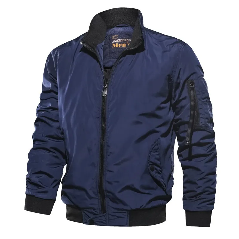 

OEM Custom Logo Autumn Couple Waterproof Nylon Mens Flight Jackets Coat Bomber Flight Jacket Men