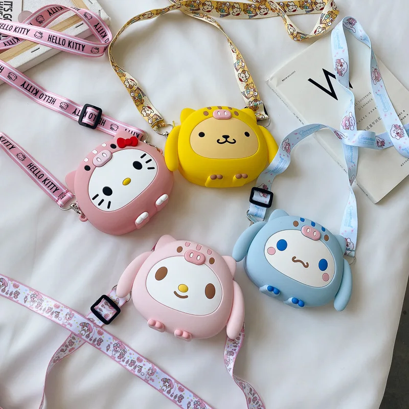 

kids purses 2021 new arrivals cartoon lovely crossbody bag little girl toddler purses monederos de silicon, 4 designs