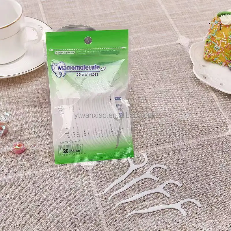 

Bulk Biodegradable Personalized Eco Friendly Flosser Vegan Silk Tooth Nylon Dental Floss Pick For Kids, Green,white
