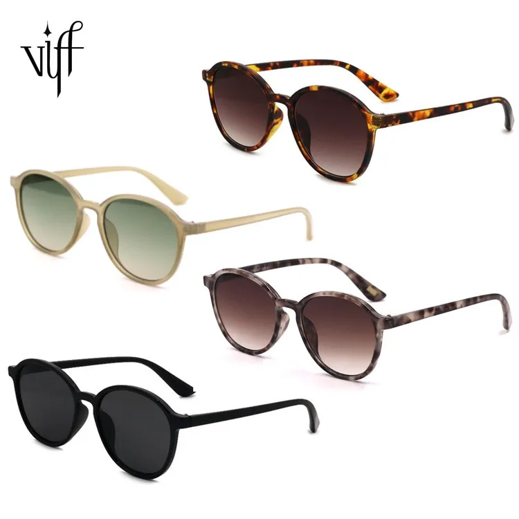 

VIFF HP19953 Ready to Ship 2021 New Design Brand Wholesale Custom Logo Stock Retro Round Unisex Sunglasses for Men Women