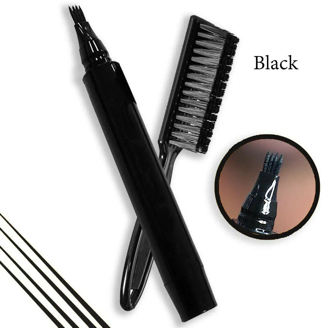 

Beard Filling Pen Kit Waterproof Long Lasting Natural Beard Pencil Filler pen Salon Hair Engraving Styling Eyebrow Tool, Balck