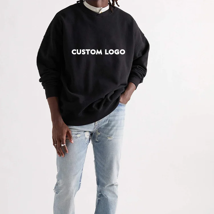 

Promotional 2022 Spring Autumn Customized Logo 100% Cotton Blank Long Sleeve Sweatshirt Men, Customized color