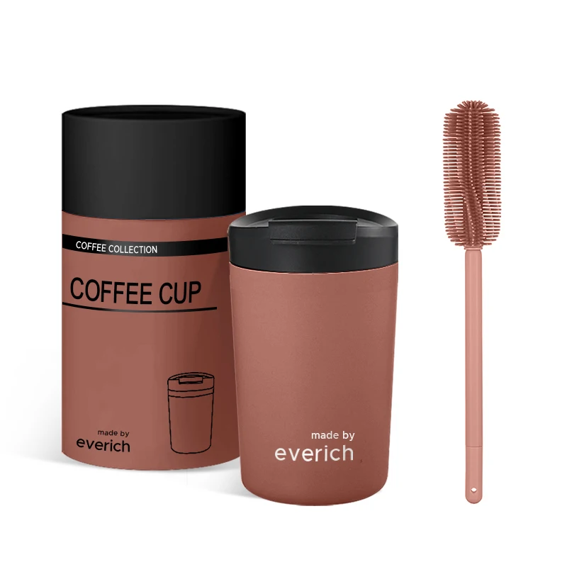 

Everich New Design Stainless Steel Insulated Coffee Mug With Thick Handle Vacuum Tumbler Cup With Durable Lid