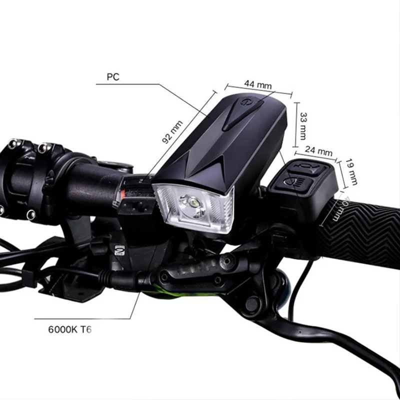 

Horn Bicycle Front Light Night Riding Front Bike Ligh High Quality Fashion Usb Rechargeable