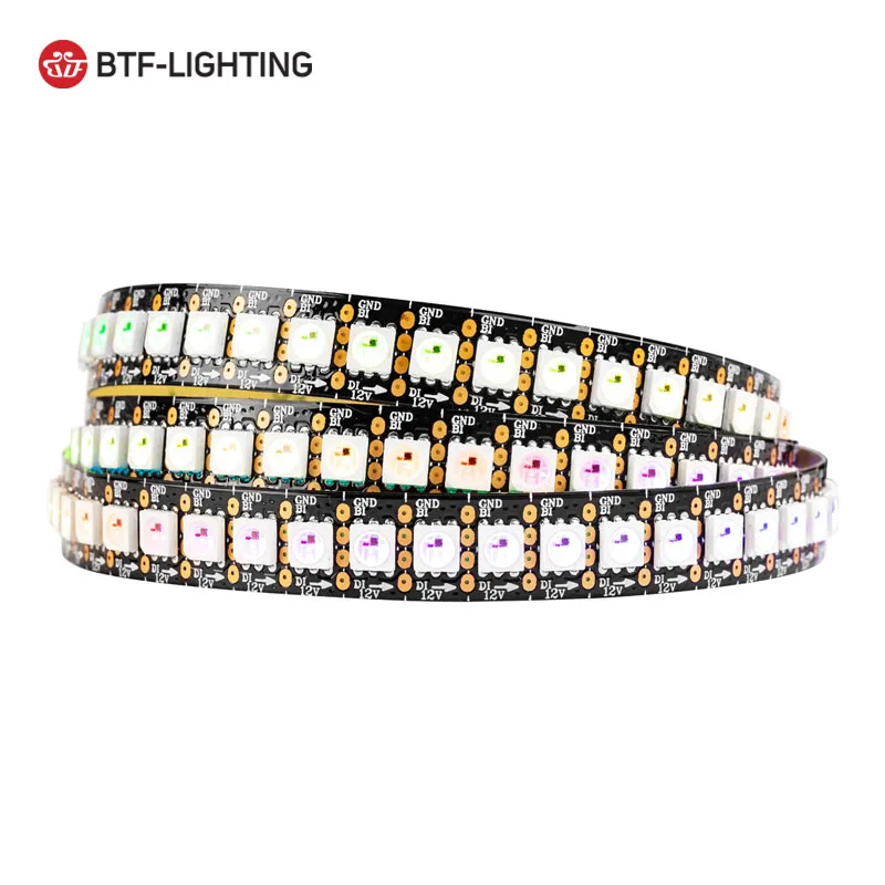 btf technology ip30 ip65 ip67 12v rgb digital led strip type GS8208 ws2815