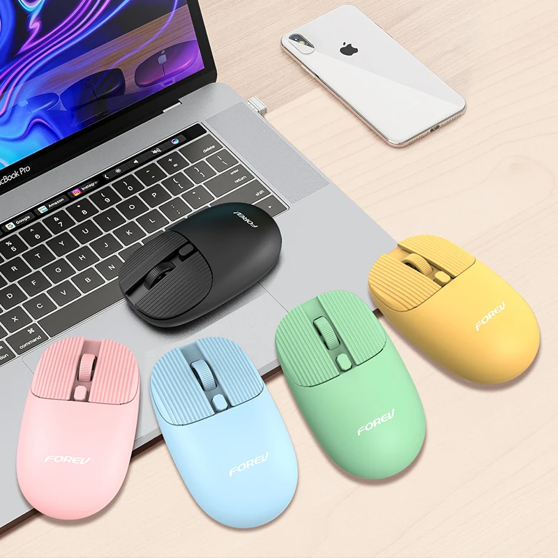 

Qiyu Macaron Colors silent 2.4ghz BT 5.0 Maus dual mode optical bluetooth pc mouse wireless