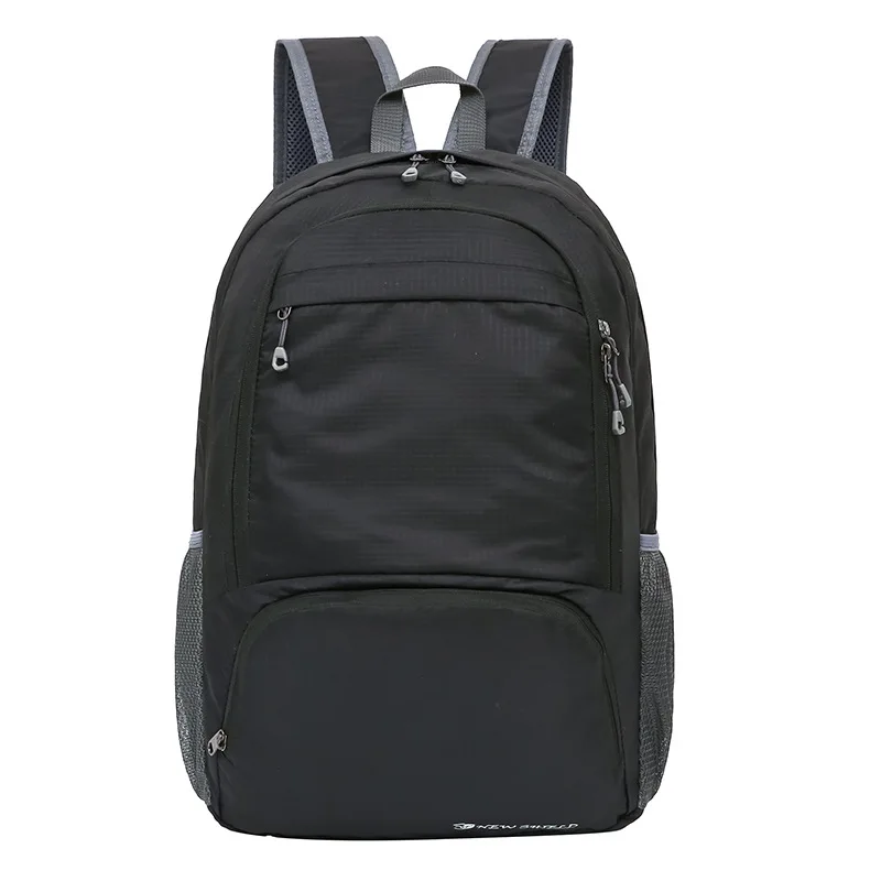 New Design Waterproof Lightweight Foldable Casual Sports Backpack Polyester Durable Zipper Color Customized Large Capacity