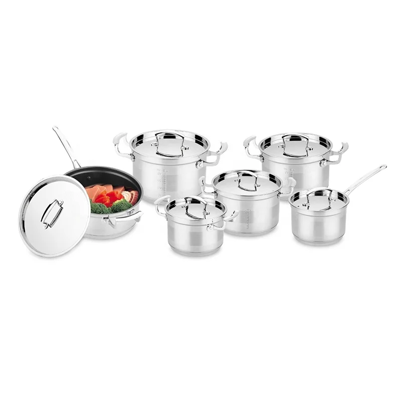 

Cookware Sets Casserole pots and pans Saucepan Stainless Steel Logo custom OEM South Africa hot sell Factory price Cheaper fin, Customized color