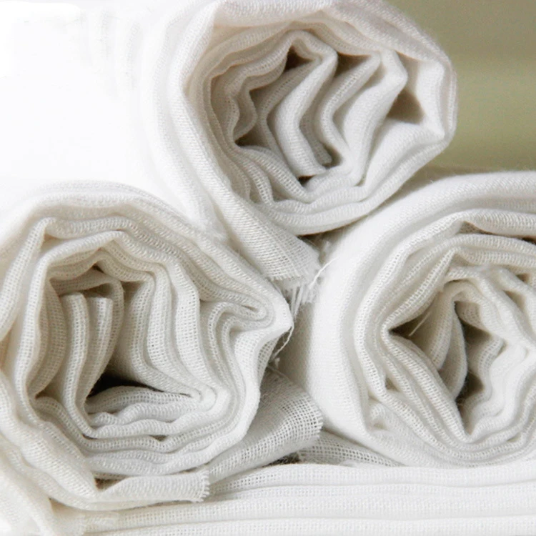 工厂精梳棉白色婴儿穆斯林有机纱布织物