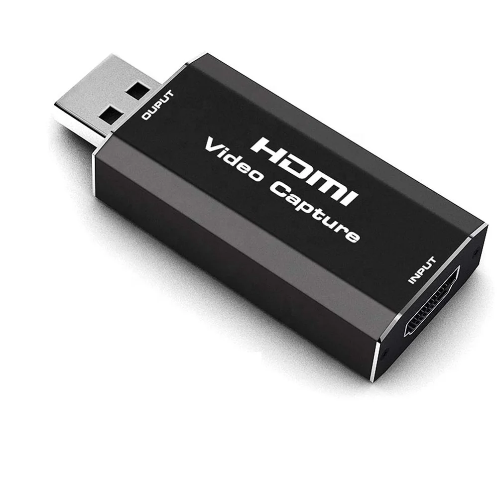 

Capturadora de Video HDMI 4K HDMI a USB 2.0 Convertidor Video Audio HDMI Video Game Captura 1080P 30FPS, Black