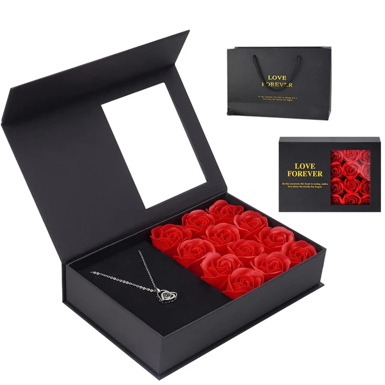 

Trending products 2024 new arrivals forever rose in gift box for valentines day gift