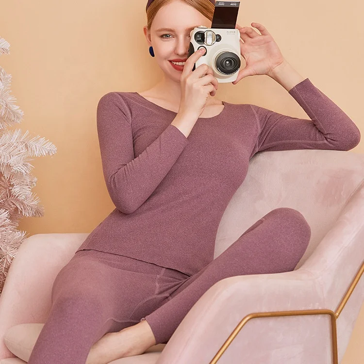 
Heated thermal underwear women plus size comfortable Autumn clothes long johns 