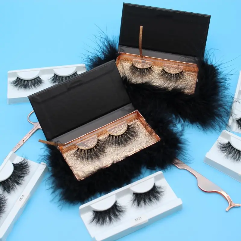 

Vendor Display Case packaging box private label 25mm eyelashes 25 mm 3d mink eyelash with vase, Natural black