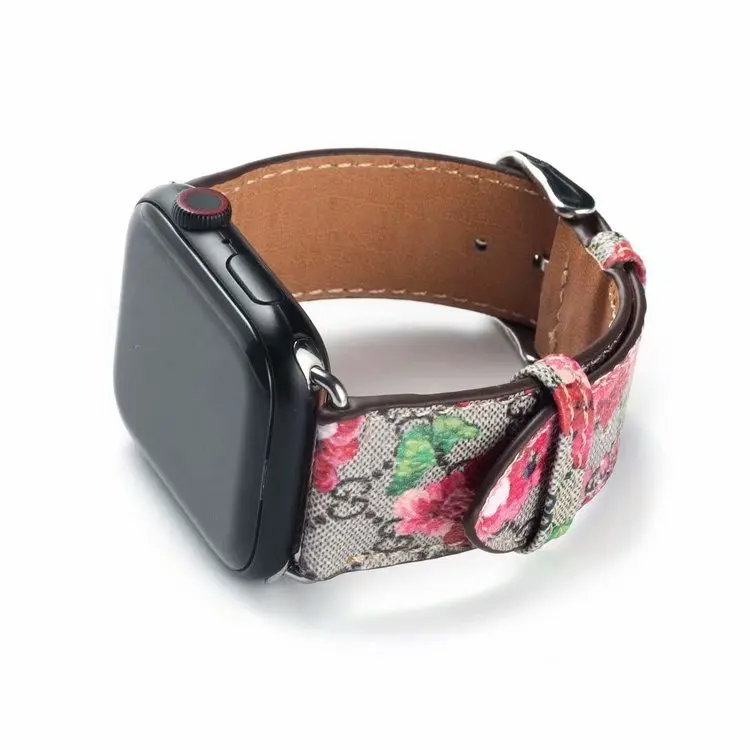 

MINGJIANG Leather Band for Apple Watch 38/40mm 42/44mm, Luxury Leather Bracelet Replacement Watch Strap for iWatch 123456SE, Multi