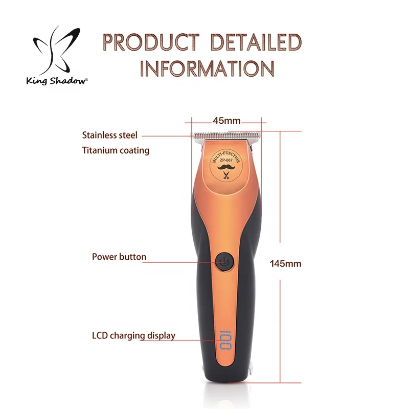 

Electric Hair Cut Machine Cordless Metal Hair Trimmer Rechargeable Hair Clippers